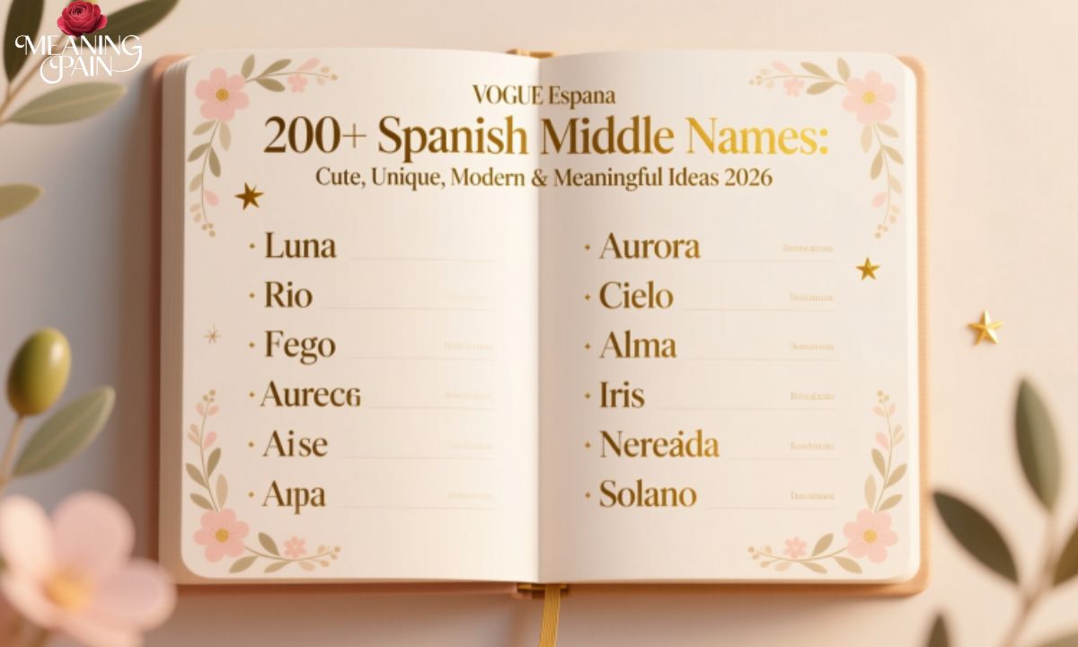 Spanish middle names 2026 – cute, unique, modern and meaningful baby name ideas list