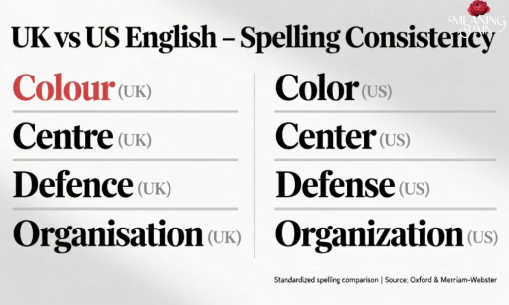 Consistency in UK and US English