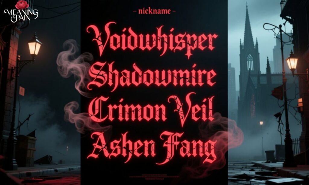 Cool & Edgy Gothic Nicknames for Trendy Personalities