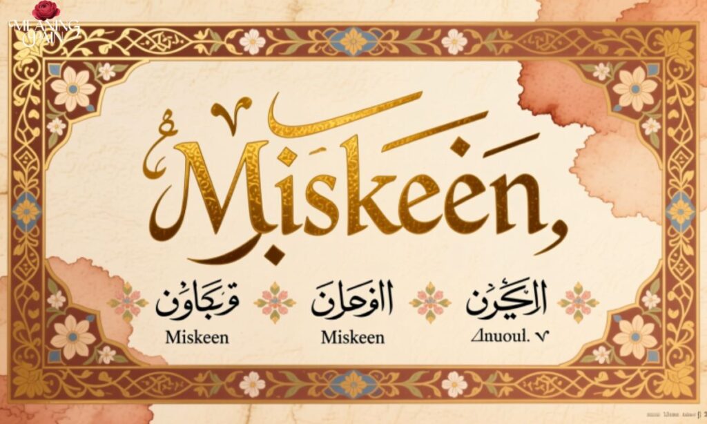 Examples of “Miskeen” in Arabic Sentences (With English Meanings)