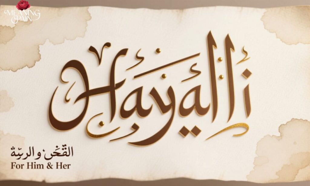 "Hayati" for Male and Female Usage in Arabic