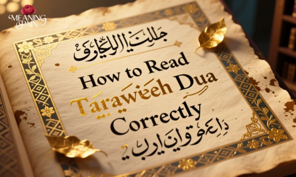How to Read Taraweeh Dua Correctly