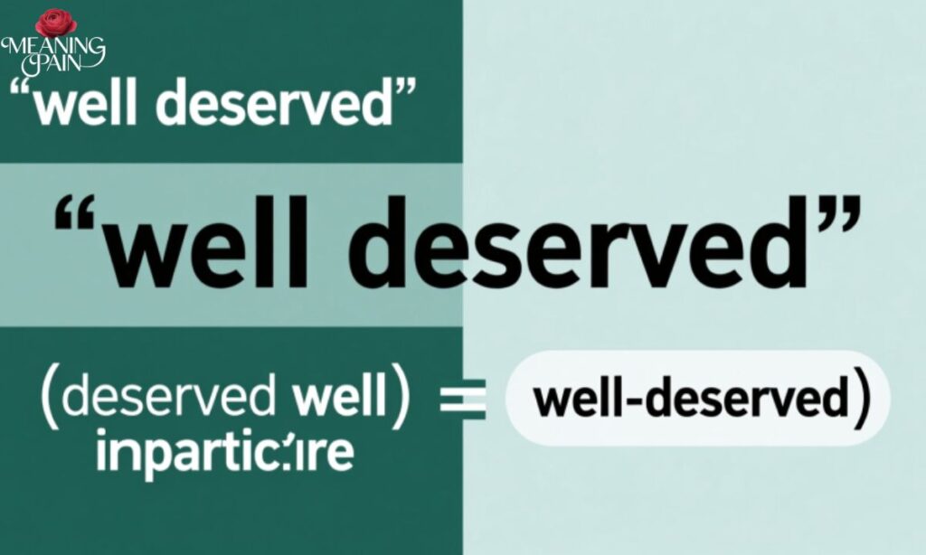 Is “well deserved” grammatically correct?