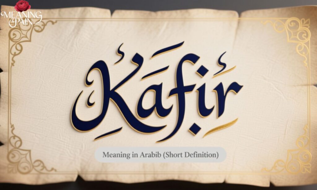 Kafir Meaning in Arabic (Short Definition)