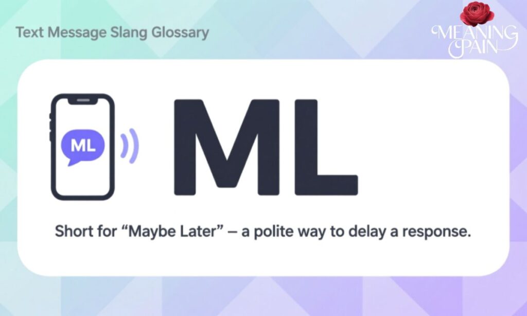 ML Meaning in Text Messages (Simple Definition)