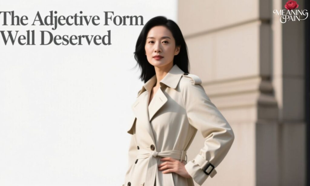 The Adjective Form  Well Deserved