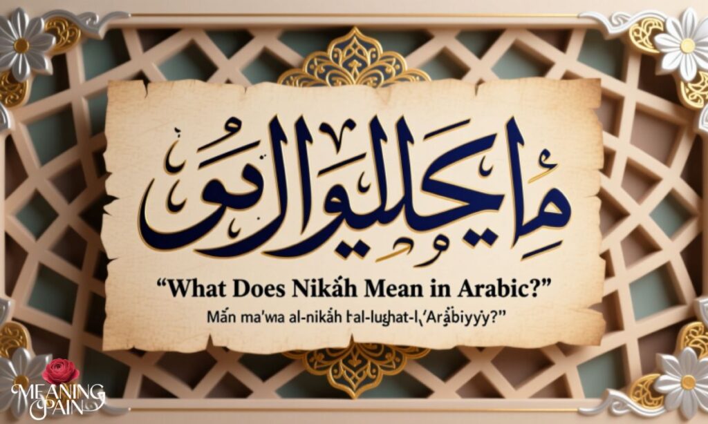 What Does Nikah Mean in Arabic?