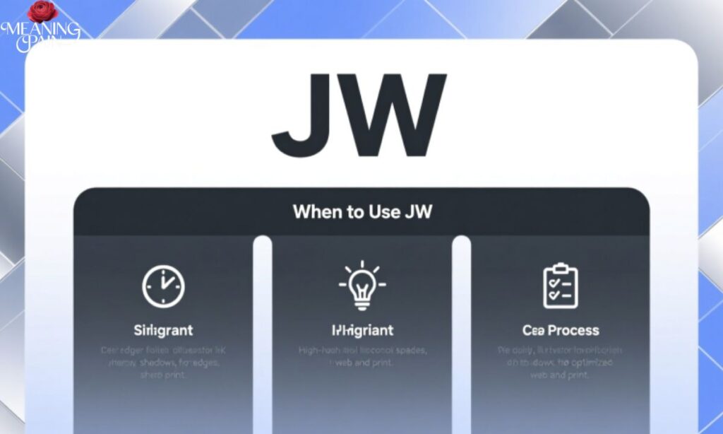 When to Use JW