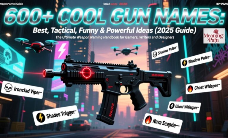 600+ Cool Gun Names Best, Tactical, Funny & Powerful Ideas (2025 Guide)
