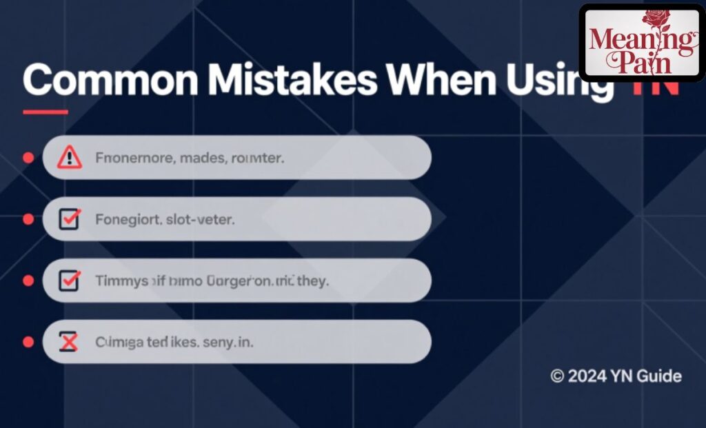 Common Mistakes When Using YN