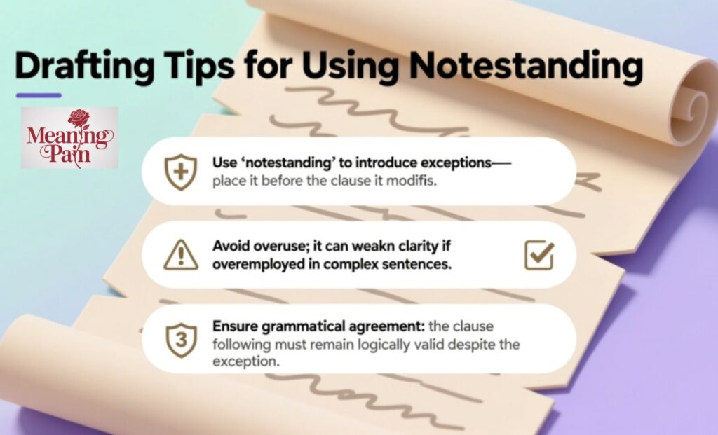 Drafting Tips for Using Notwithstanding
