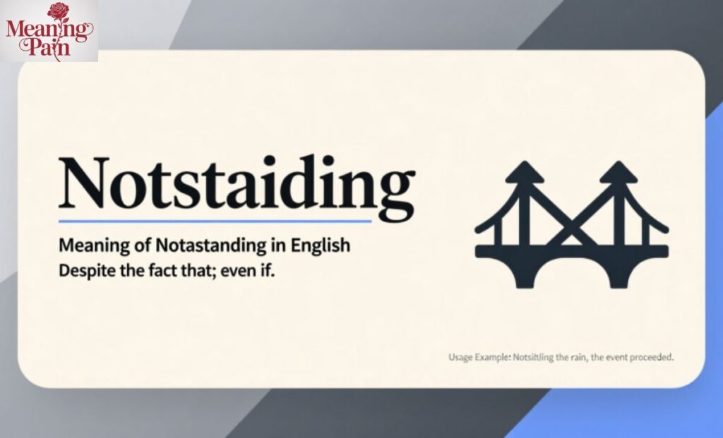 Meaning of Notwithstanding in English