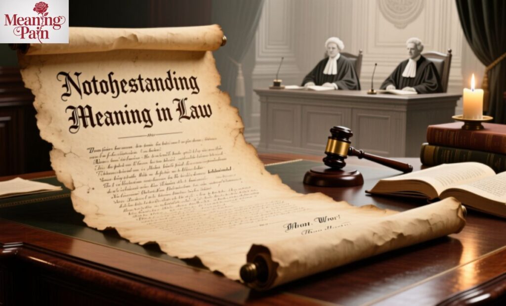 Notwithstanding Meaning in Law