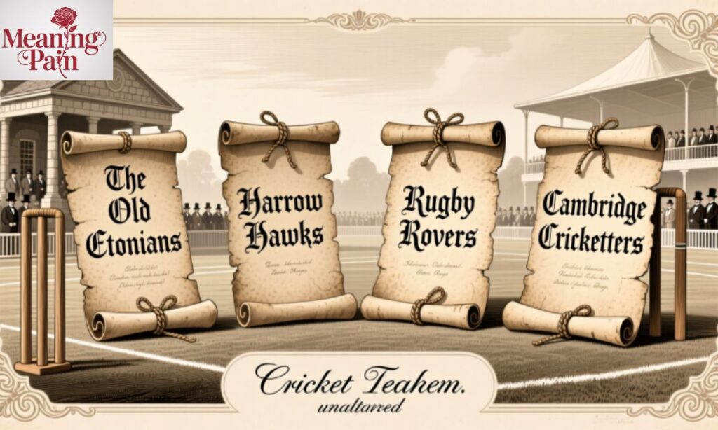 Traditional Cricket Team Names
