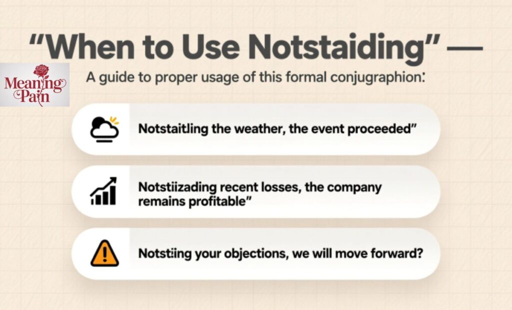 When to Use Notwithstanding