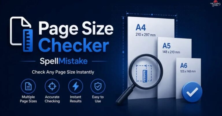 Page Size Checker & Spellmistake