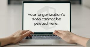your organization's data cannot be pasted here